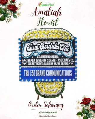 Papan Bunga Duka di Gedung Nasional